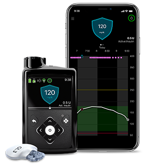 MiniMed® 770G Insulin Pump, Black, Kit Component (Items included with the pump are 2 Batteries, 1 Belt Clip, 1 Activity Clip, and 2 Tubing Clamps)