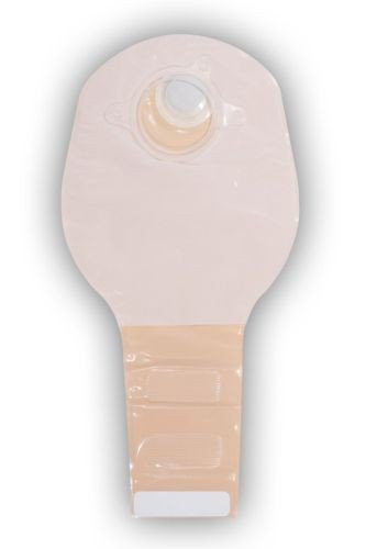 Drainable Pouch, 2-Pce, 12", 2-Sided Comfort Panel, Tail Clip, Opaque, 2 3/4" Flange