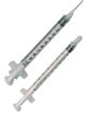 Insulin Syringe with Permanently Attached Needle, 1cc, 28g x 1/2"