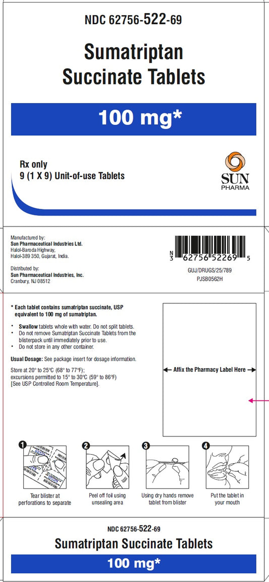 Sumatriptan 100mg Tablets 9ct