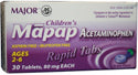 Major® Children's Mapap Acetaminophen Rapid Tabs, 80mg, Grape