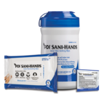 Sani-Hands® Instant Hand Sanitizing Wipes, 6" x 7 ½", 135 Wipes/Canister