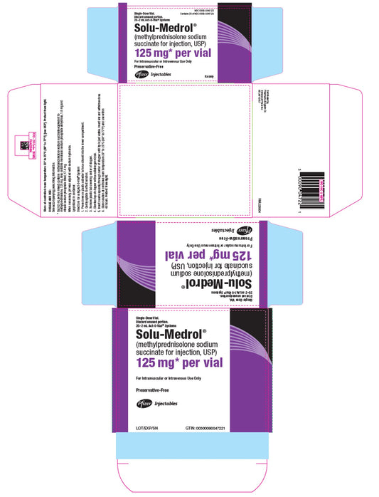 Solu-Medrol®, 125mg/2mL Injection Single Dose Act-O-Vial, 25ct