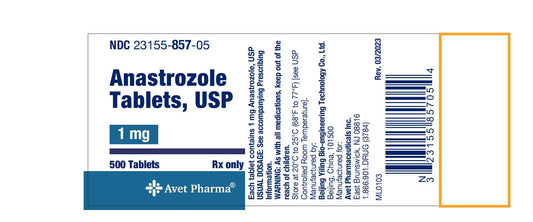 Anastrozole 1mg Tablets 500ct