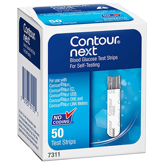 CONTOUR® NEXT Blood Glucose Test Strips, 50ct, Retail