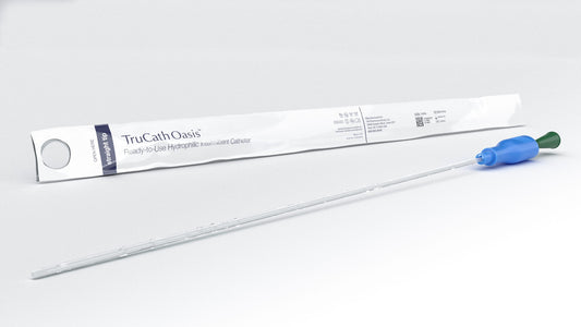 TruCath Oasis™ Ready-to-Use Hydrophilic Intermittent Coude Cath, 16Fr, 16", TruProtect® Grip