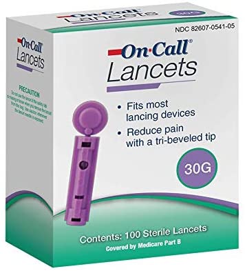 On Call Lancets, 30g, 100ct  (A4259)