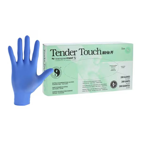 Sempermed, TenderTouch Nitrile Exam Glove PF, Small, 200/Box