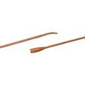 Red Rubber Intermittent Coude Catheter, 2 Drainage Eyes, 22Fr