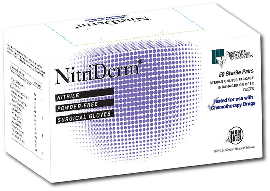 NitriDerm® Nitrile 135 Series Textured Powder Free Surgical Glove, Size 8