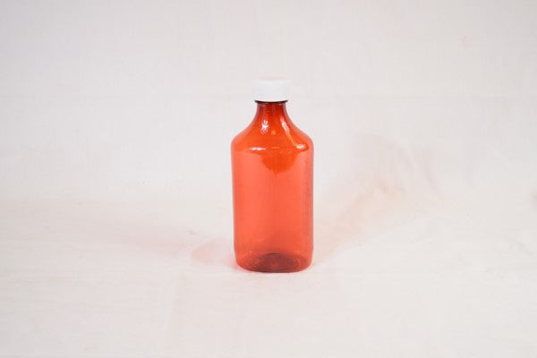 8oz Bottle for Liquid w/ Child Resistant Cap, Amber