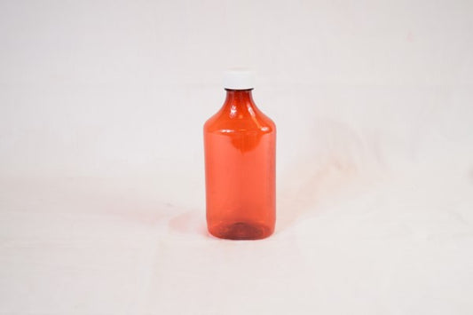 8oz Bottle for Liquid w/ Child Resistant Cap, Amber