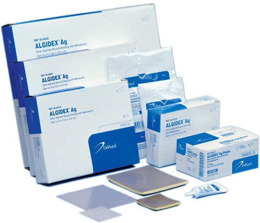 Algidex Ag® Silver Alginate Wound Dressing, 4”x 4” Foam Back