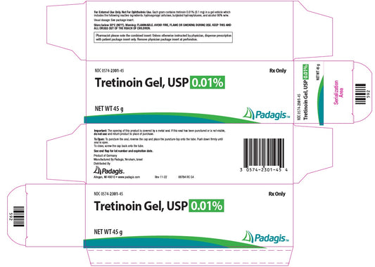 Tretinoin 0.01% Gel 45gm Tube