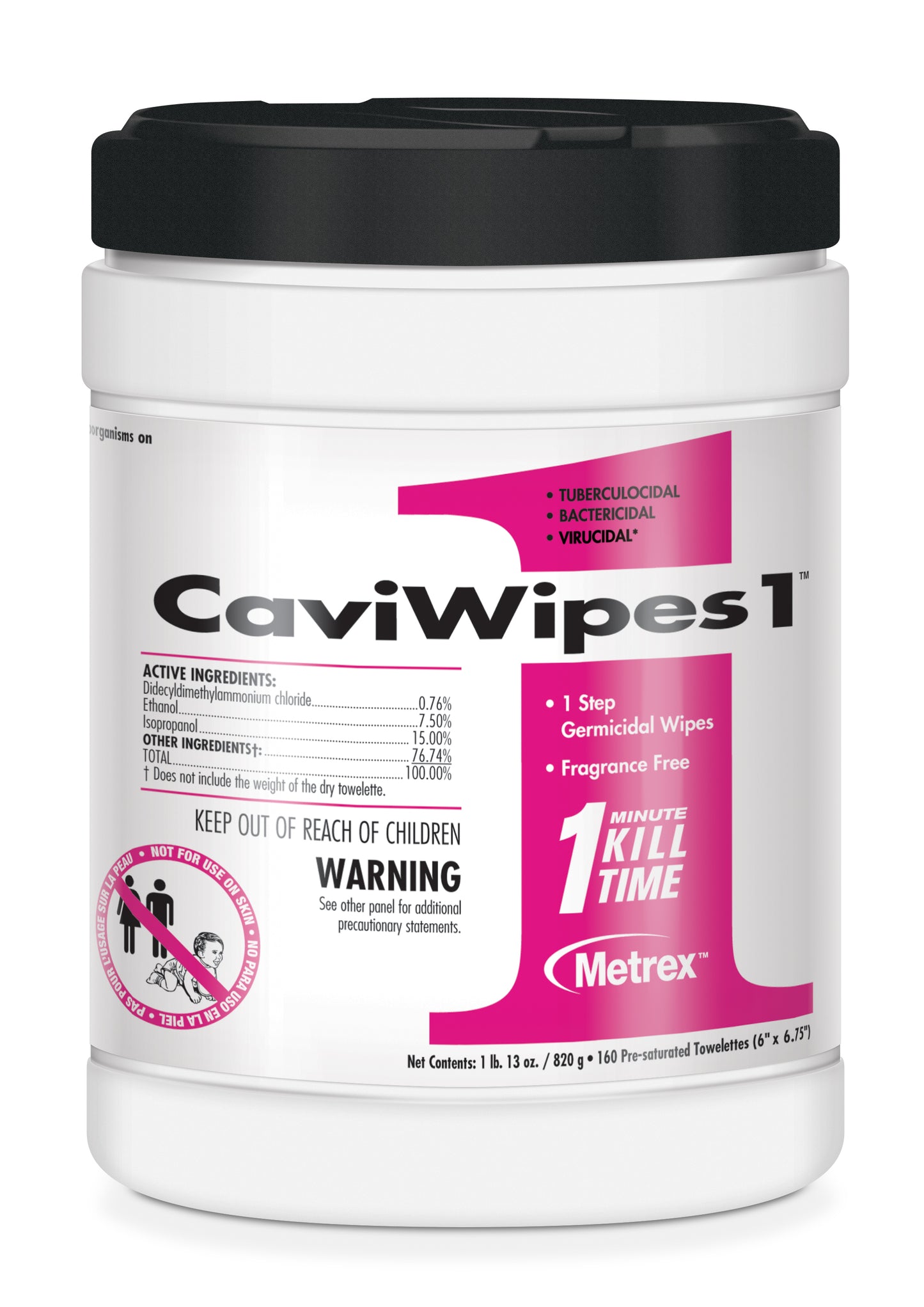 CaviWipes1™, 6" x 6 3/4", 160 Wipes