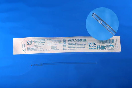 Cure Catheter® Female Catheter with Straight Tip and No Connector, 6", 14Fr      A4351
