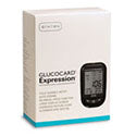 GLUCOCARD® Expression™ Audible Blood Glucose Monitoring System, Meter, 2 Alkaline AAA Batteries, User & Quick Reference Guide, Carrying Case, Self-testing Logbook