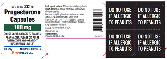 Progesterone 100mg Capsules 100ct