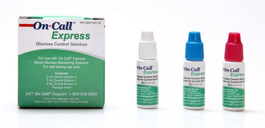 ACON Laboratories On Call Express Control Solution Kit - 3 ct, 2mL of each, Control 0 (low), Control 1 (normal) and Control 2 (high)