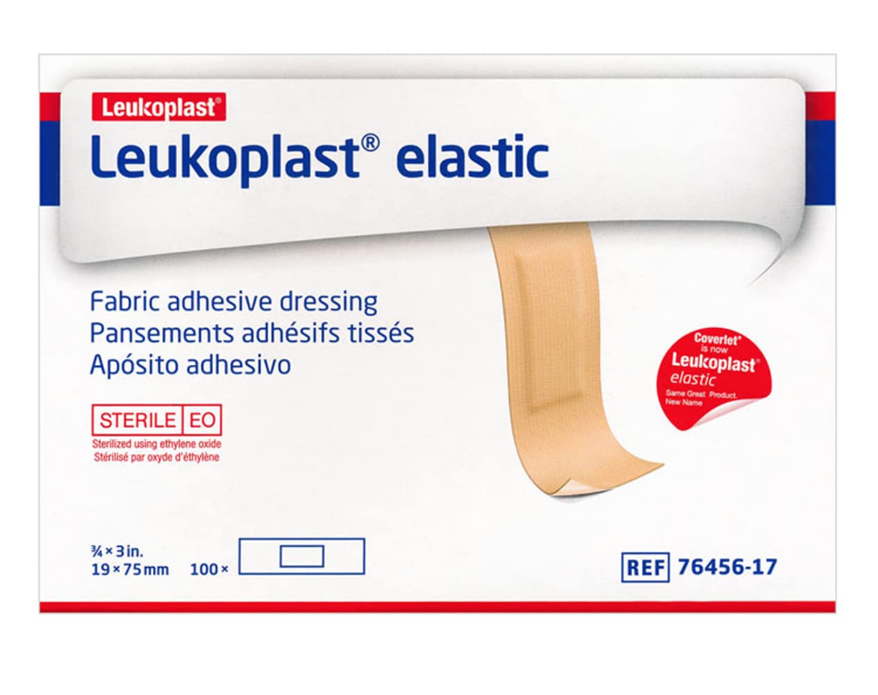 Leukoplast Latex Free Elastic Adhesive Bandage, 3/4" x 3"