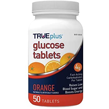 TRUEplus® Glucose Tablets, Orange, 50ct