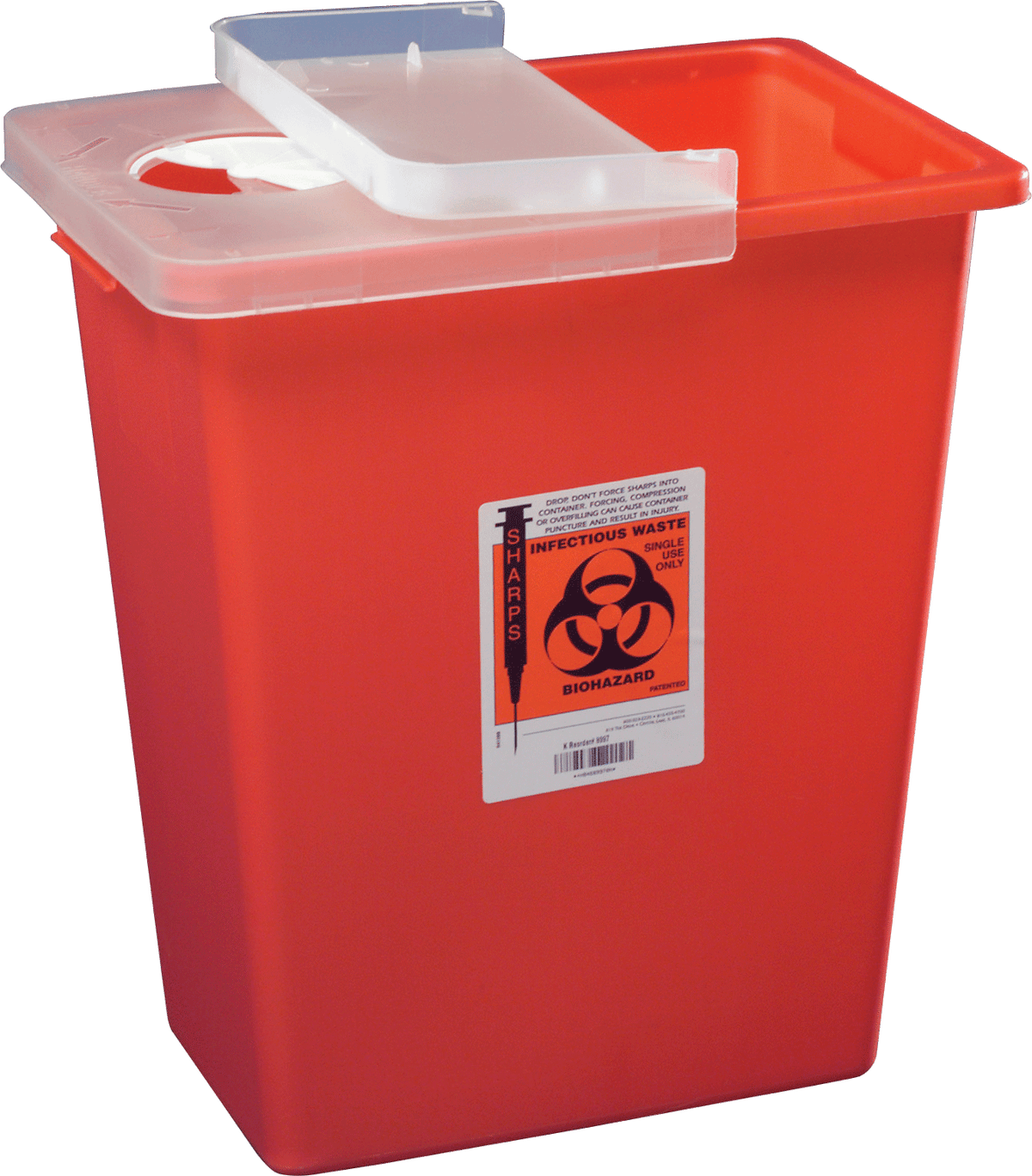 Container Sharp 11l SharpSafety™ Sharps Container with Hinged Lid, 8 Gallon, Red – DDP Medical