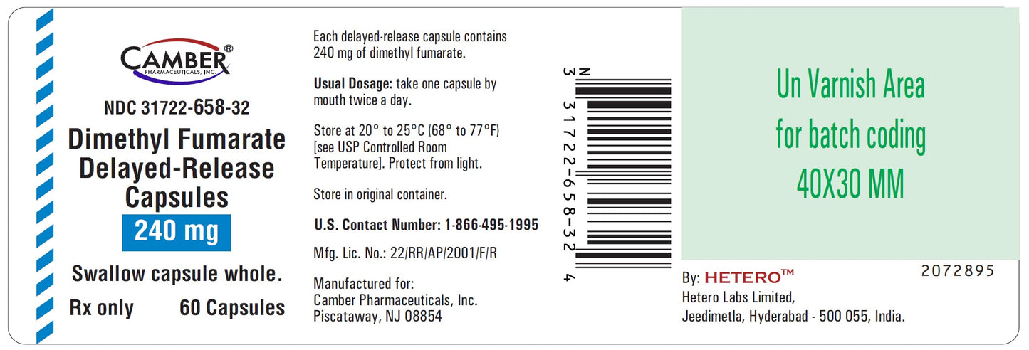 Dimethyl Fumarate DR 240mg Capsules 60 ct