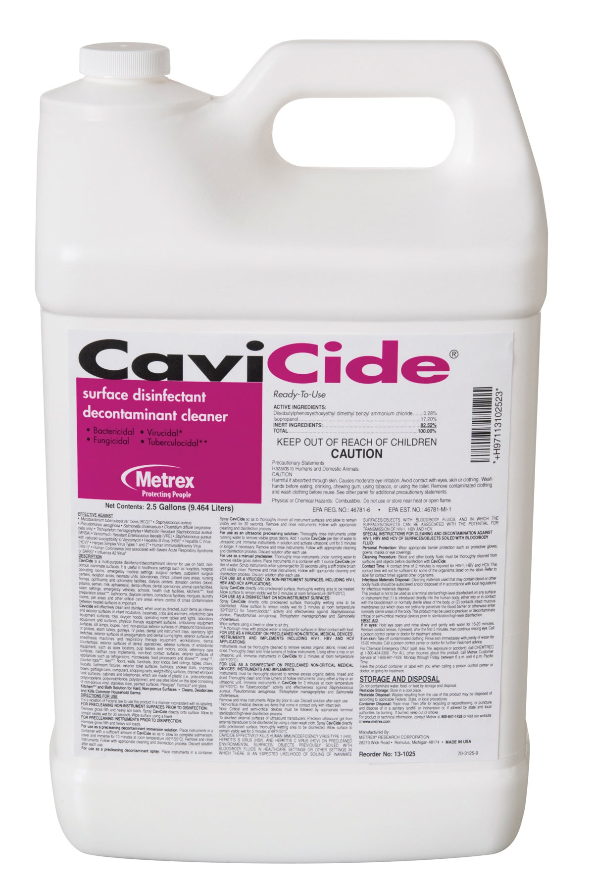 CaviCide® Disinfectant, 2.5 gallon