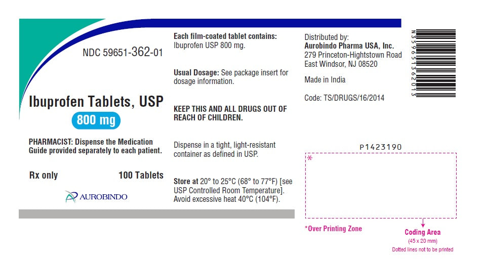 Ibuprofen 800mg Tablets 100ct