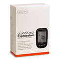 GLUCOCARD® Expression™ Blood Glucose Monitoring System Kit, Conversions Only, Meter, 2 Alkaline AAA Batteries, 10 Test Strips, Lancing Device, 10 Lancets, Control Solution, User & Quick Reference Guide, Carrying Case, Self-testing Logbook