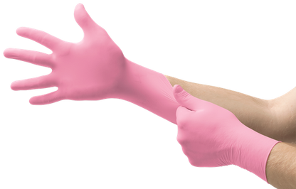 Micro-Touch® NitraFree™ Exam Gloves, Pink, Powder Free, X-Small