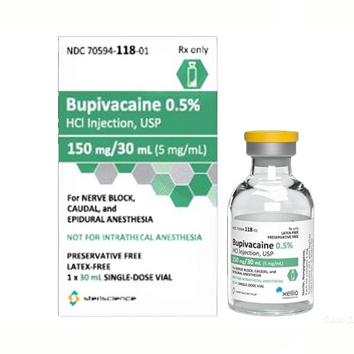 Bupivacaine HCL 0.5% 5mg/mL SDV 30mL Vial