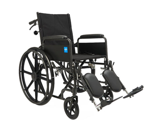 Reclining Wheelchair with Full-Length Arms, Nylon, 18" Wide