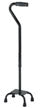 HD Quad Cane with Small Base, Black