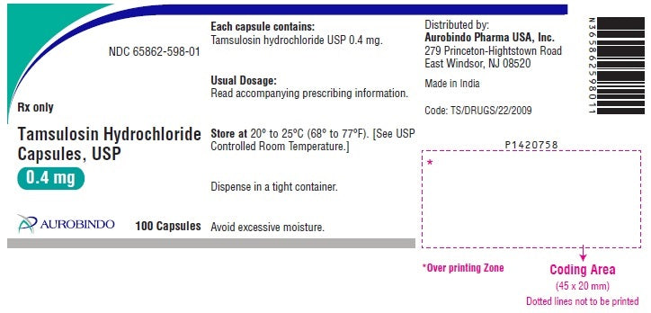 Tamsulosin Hydrochloride 0.4mg Capsules 100ct