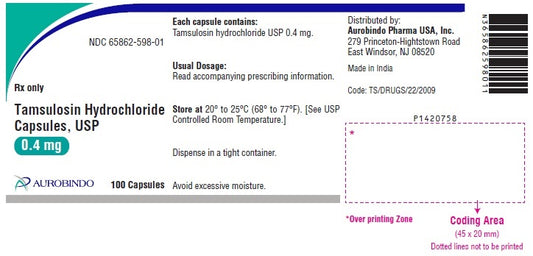 Tamsulosin Hydrochloride 0.4mg Capsules 100ct