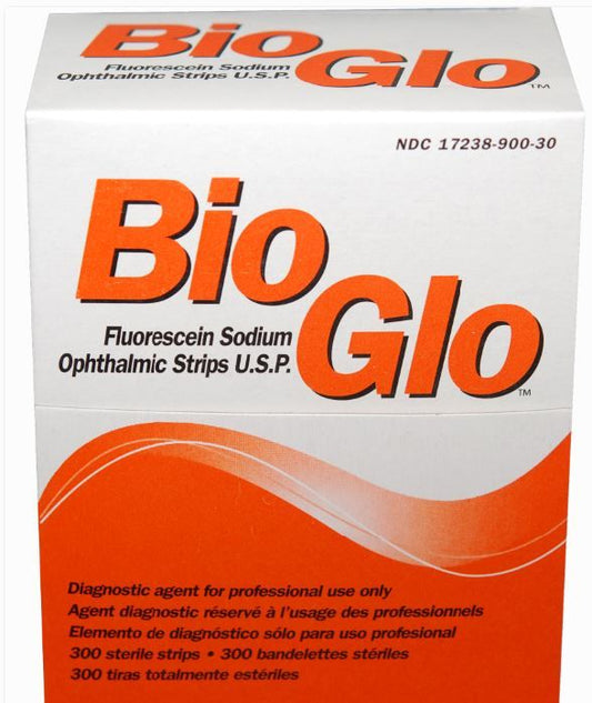 Bio-Glo Fluorescein Sodium 1 mg Ophthalmic Strip 100ct