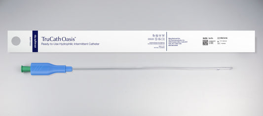 TruCath Oasis™ Ready-to-Use Hydrophilic Intermittent Catheter, 14 FR, 16'' Length, TruProtect® Grip, Soft PVC