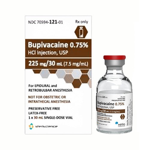 Bupivacaine HCL 0.75% 7.5mg/mL SDV 30mL Vial