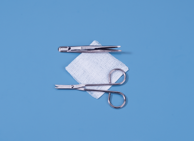 Suture Removal Kit with Littauer Scissors and Metal Forceps