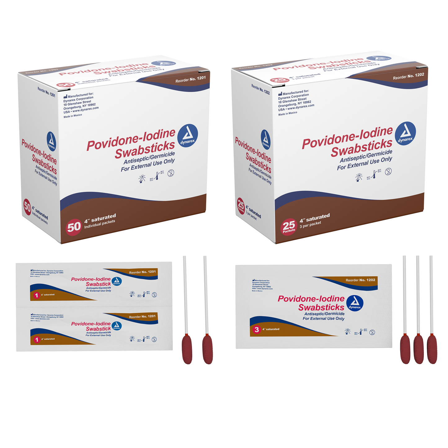 Povidone-Iodine Swabsticks, 1 per packet