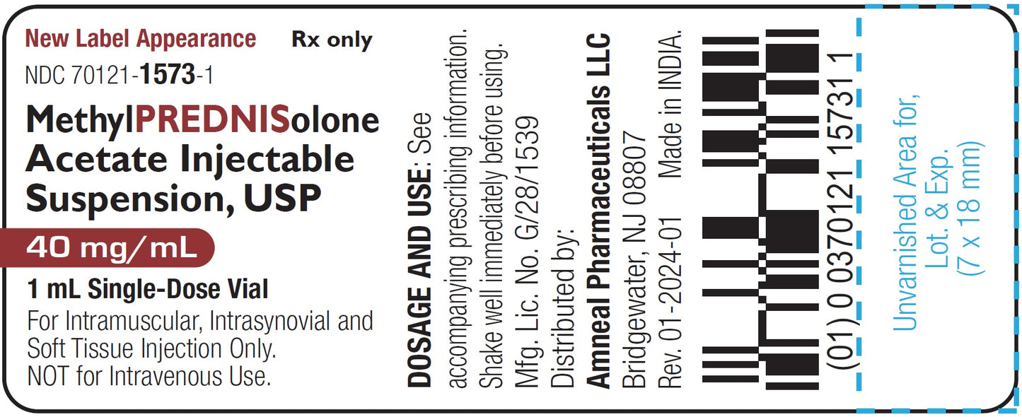 Methylprednisolone Inj. 40mg/1mL SDV (1)Vial