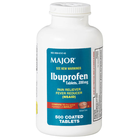 Major® Ibuprofen Tablets, 200mg, 500/Bottle