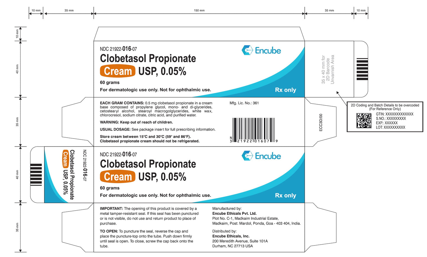 Clobetasol Propionate 0.05% Cream 60gm