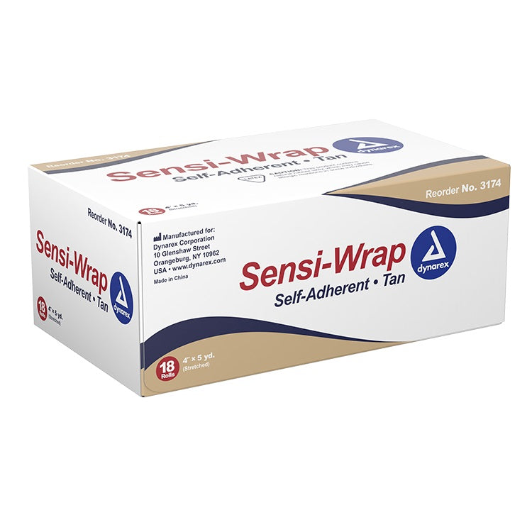 Sensi-Wrap Self-Adherent Bandage Rolls, 4" × 5 yds., Tan