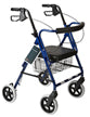 Roscoe Deluxe Rollator with Padded Seat and 8" Wheels, Blue
