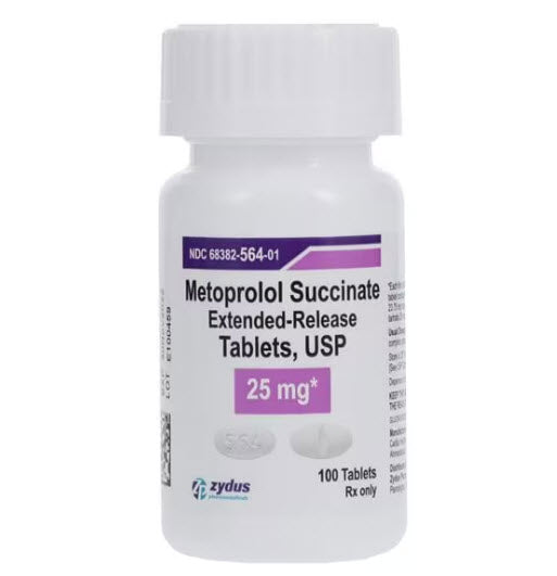 Metoprolol Succinate ER 25mg Tab 100ct