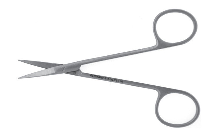 Iris Scissors Straight 4" Stainless Steel Non-Sterile Reusable