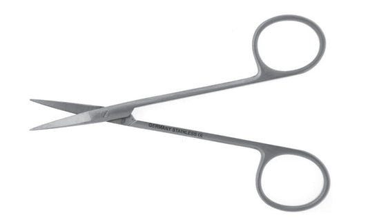 Iris Scissors Straight 4" Stainless Steel Non-Sterile Reusable