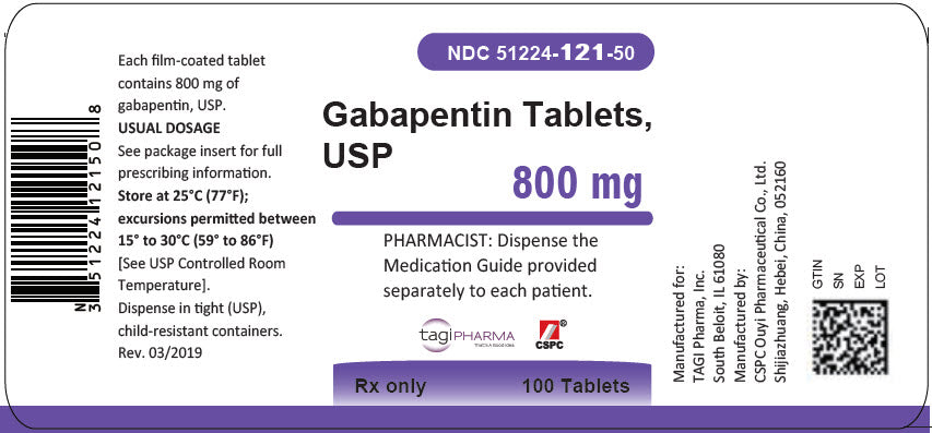 Gabapentin 800mg Tablets, 100ct Bottle